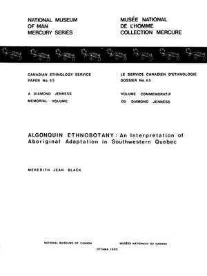 cover image of Algonquin ethnobotany